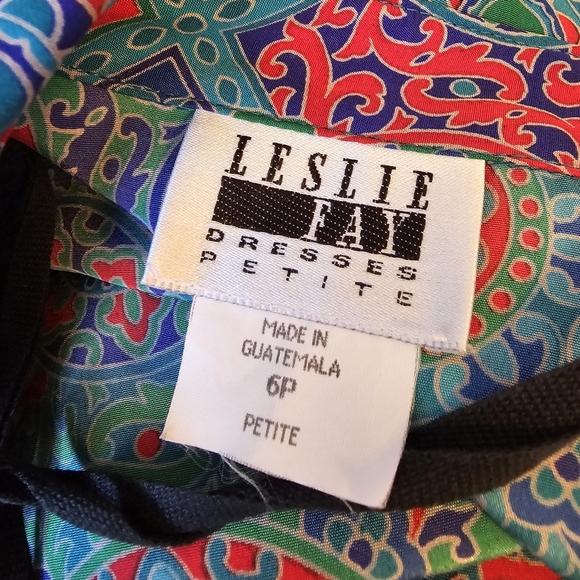 Vintage 1980s Leslie Fay Mandala Secretary Dress - Picture 13 of 15